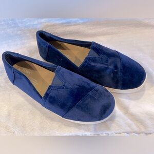 TOMS BLUE💙 VELVET - Sapphire Blue Velvet Alpargata
Classics Slip On Flats Shoes
